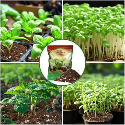 Doter Seed Starter Potting Soil Mix 1qt, Seed Starting Mix for Germination and Growth, Loamy Compost Well-Drainaged Soil Fit for Vegetable, Flower, houseplant - size: 1qt
