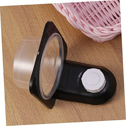 Reptile Feeding Dish and Water Bowl Gecko Lizard PET Accessories Black Plastic Non-Tip Design for Bearded Dragons Snakes and Turtles - size: Size 1