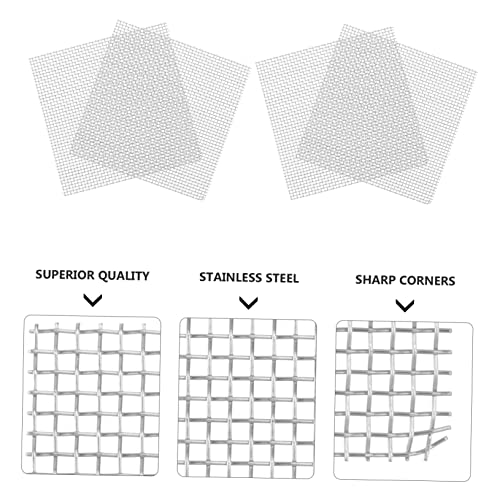 Toddmomy 10Pcs Stainless Steel Wire Mesh Aquarium Plant Fixing Net Moss Carpet Pad for Water Plants Durable and Sturdy Design for Fish Tank Decoration
