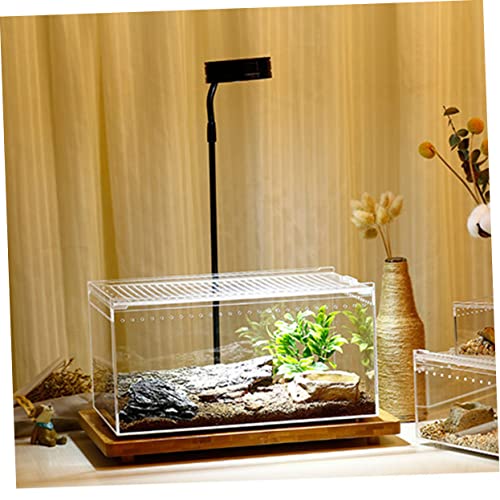 POPETPOP Reptile Breeding Box, Reptile Feeding Container Aquarium Breeding Tank Transparent Feeding Box Terrarium Habitat for Snake Turtle Lizards（7.86X5.89X3.93in）