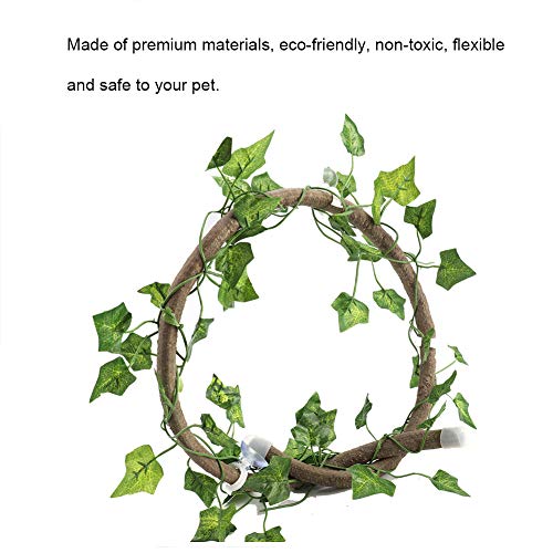 Pssopp Flexible Reptile Vine, Premium PU Crossover Bendable Rattan Branch, Customizable 3D for Lizards and Frogs (#01)