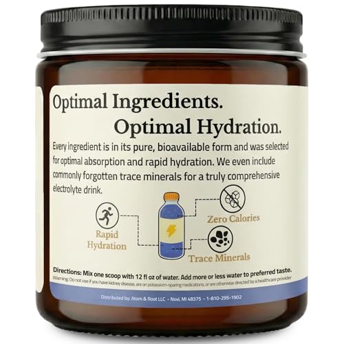 Raw & Unflavored Electrolytes Powder - Natural Fasting Salts | Microplastics Tested | No Flavor, Sugar, Stevia, or Citric Acid | Clean Keto & Carnivore | Glass Jar & Wood Scoop | No Plastic Packaging