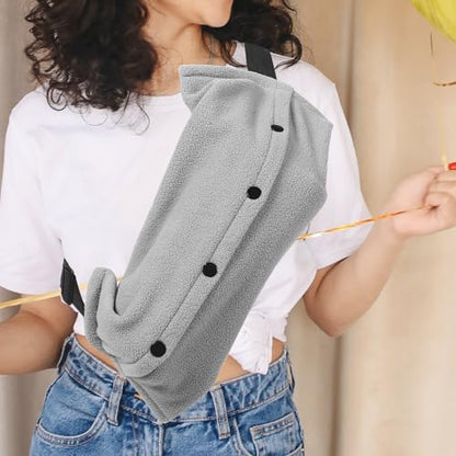 Homoyoyo Breathable Adjustable Reptile Sling Carrier Bag for Lizards and Guinea Pigs Portable Outdoor Travel Canvas Pet Carrier with Large Capacity and Easy-Clean Design Lightweight Gray