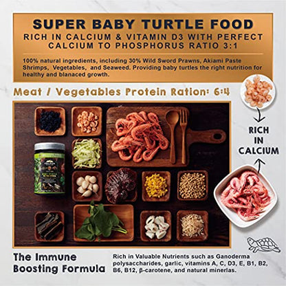 Ultra Fresh Floating Baby Turtle Food, All Natural Ingredients, Wild Sword Prawn, Calcium Vitamin D Enriched for Picky Aquatic Baby Turtles, Baby Turtle Nutri Stick 15 oz - size: 15 Ounce (Pack of 1)