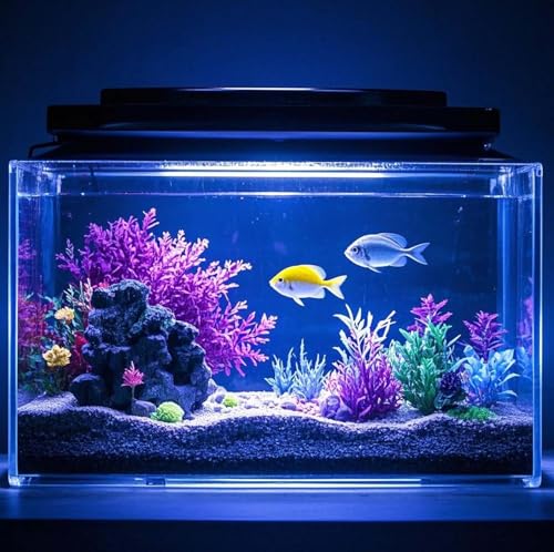 15 inch RGB Aquarium Lights, Underwater Fish Tank Lights IP68 Waterproof Color Changing Adjustable Memory Submersible Remote Control Aquarium Tank Lights - size: 15 Ihcn