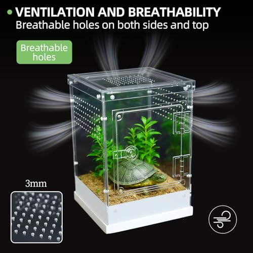 Jumping Spider Enclosure,7.8''x8''x12'' Large Insect Terrarium, Praying Mantis Habitat, Large Insect Terrarium,Reptile Enclosure,Spider Habitat Caterpillar Habitat 7.8''x8''x12''