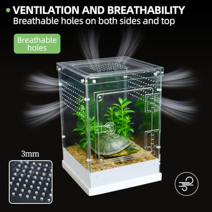 Jumping Spider Enclosure,7.8''x8''x12'' Large Insect Terrarium, Praying Mantis Habitat, Large Insect Terrarium,Reptile Enclosure,Spider Habitat Caterpillar Habitat 7.8''x8''x12''