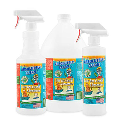 Absolutely Clean Litter Box Cleaner and Odor Eliminator, Eliminate Odors Quickly, Neutralizes Urine and Feces Odors in The Air and The Box, Make Litter Last Longer - style: 16 Fl Oz (Pack of 1)