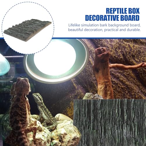 minkissy 3D Fish Tank Background Panel, Vertical Texture Aquarium Décor Board, Turtle and Cichlid Terrarium Landscaping Backdrop for Reptile and Fish Tanks, Blue