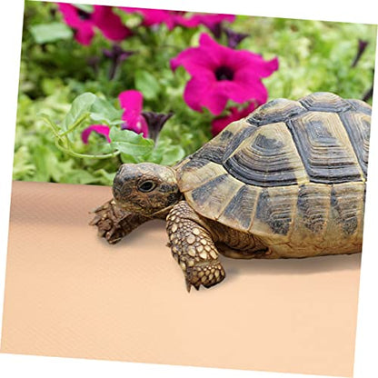 POPETPOP Eva Reptile Carpet for Tortoise and Lizards Non- Eva Substrate Mat Terrarium Liner for Bearded Dragon and Leopard Tanks Lotus - color: Beige