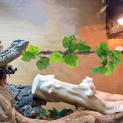 Reptile Climbing Vine Artificial Greenery Bendable Faux Vines Flexible Jungle Branch for Terrarium Habitat Decoration Suitable for Lizards Snakes Frogs and Amphibians