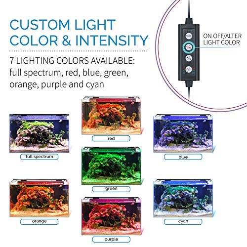 hygger Advanced LED Aquarium Light with Timer, 24/7 Lighting Cycle & DIY Mode, Full Spectrum Fish Tank Light for 30-36 in Freshwater Planted Tank - size: 30"- 36"