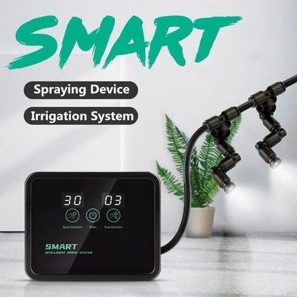 Smart Reptile Terrariums Humidifiers Automatic Reptile Misting System Kit with Timer Nozzles for Rainforest Plants Amphibian(with Box-EU Plug) - color: With Box-eu Plug