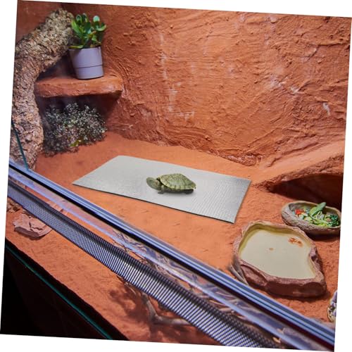 ORFOFE 2pcs Reptile Heating Pad Waterproof Reflective Heat Mat for Terrarium Use with 38w Power Suitable for Snake Gecko Frog Turtle Pet Winter Warmth
