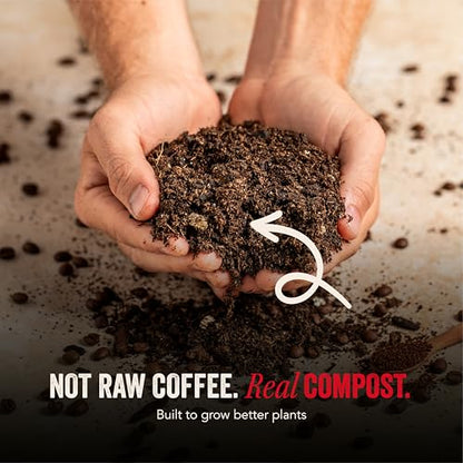 Java Potting Soil: A Well Draining, Coffee‑Infused Living Indoor Mix Ready to Grow. for All Monstera, Calathea, Fiddle Leaf Fig, ZZ, Snake, Spider and Pothos Plants; with Chunky Vermiculite. 6 (QT)