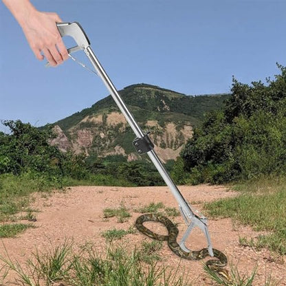 0.75M/1M/1.2M Snake Tongs, Professional Collapsible Stainless Steel Reptile Grabber Rattle Snake Catcher With Self Lockable Handle, Snake Grabber Wide Jaw Handling Tool For Snake Farmers ( Size : 0.75 - size: 0.75M