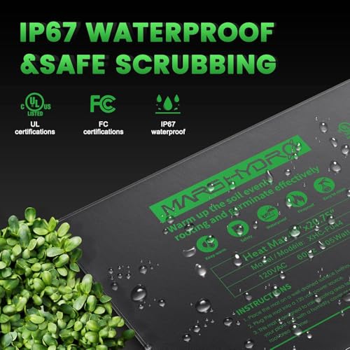 MARS HYDRO 48''x20.75'' Seedling Heat Mat with Thermostat Combo Set，Heating Pad for for Germination, Indoor Gardening, Greenhouse - size: 48''x20.75''Kit