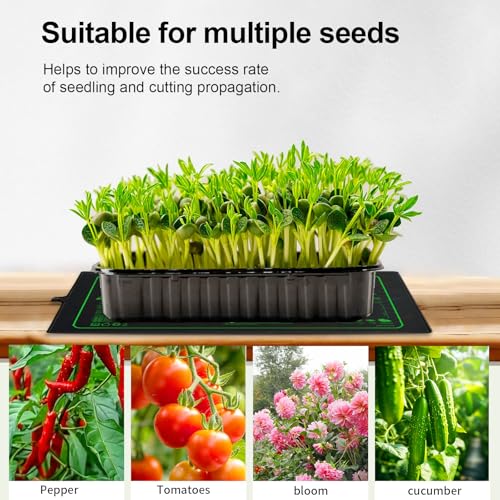 20"x 10" Seedling Heat Mat with Digital Thermostat Combo Set,ETL Certified and Durable Waterproof Warm Hydroponic Heat Mat for Germination,Indoor Gardening,Brewing and Greenhouses - style: 20"x10" Heat Mat with Digital Thermostat