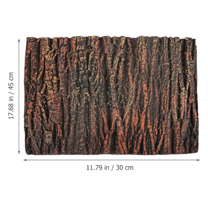 Aquarium Background Board Lifelike 3D Oak Bark Decor Pu Material Ultra-Thin Reptile and Turtle Tank Landscaping Panel for Fish and Terrarium Use