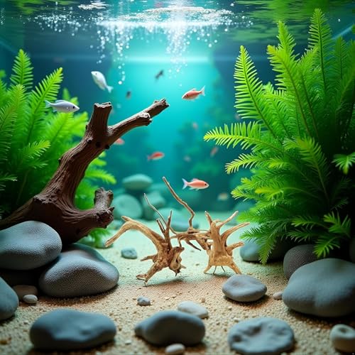 WLngtv Natural Driftwood Branches for Aquarium, 8-10 cm, Aquarium Driftwood Branches Natural Wood Reptiles Trunk Wood Fish Tank Decoration Plant Stump Ornament Landscaping Decoration