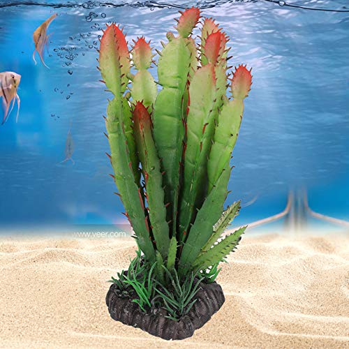 Artificial Water Plants Simulated Landscaping Plants Simulation Plastic Cactus Plant Terrarium Reptiles Habitats Decoration Landscape Aquarium for Home Decor