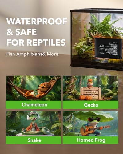 BN-LINK Reptile Heat Pad 8"X12" 16W for 30-40gal Under Tank Terrarium Heating Mat Waterproof for Turtle, Lizard, Frogs, Snake, Hermit Crab 2 Pack - size: 8" X 12" 2-PACK