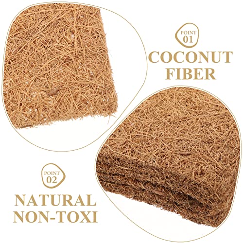 POPETPOP 6pcs Natural Coconut Fiber Pads for Chickens Reptiles Multi-use Breeding Mat for Pet Eggs Easy to Chicken Nesting Pads Lightweight