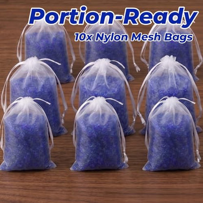 2 Lbs Blue Silica Gel Desiccant Beads, Reusable Indicating Moisture Absorber with 25 Humidity Cards & 10 Mesh Bags for 3D Printer Filament & Electronics