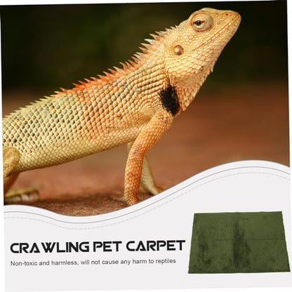 BESPORTBLE Reptile Carpet Mat for Bearded Dragons and Lizards Washable Terrarium Liner Comfortable Bedding Wear-Resistant Faux Grass for Reptile Habitats - size: 60.00X40.00X0.50CM