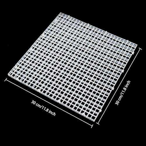 ALEGI Aquarium Fish Tank Divider Plastic Egg Crate Aquarium Filter Bottom Tray Plastic Grid (L 6pcs) - size: L 6pcs