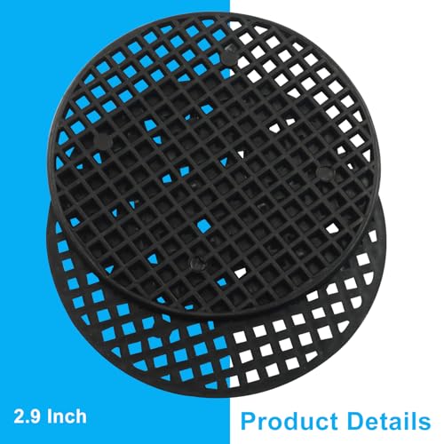 20pcs Plant Drainage Mesh Pads - 2.9 Inch Round Plastic Grid Mat, Breathable Soil Guard for Potted Plants, Bonsai (Black) - size: 2.9 Inch