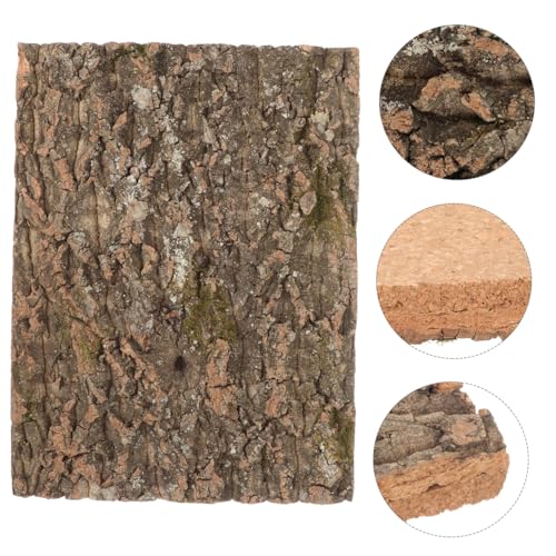 Totority Natural Cork Bark Reptile Decor Climbing Platform Rough Texture Background for Gecko Lizard Snake Habitat Terrarium Accessories