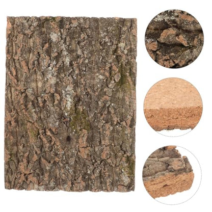 Totority Natural Cork Bark Reptile Decor Climbing Platform Rough Texture Background for Gecko Lizard Snake Habitat Terrarium Accessories