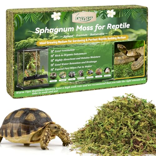 Legigo 3.5 OZ Sphagnum Moss for Reptile- 4 QT Natural Reptile Moss Terrarium Moss Substrate, Snake Tank Moss Peat Moss Reptile Bedding for Snake, Gecko, Ball Python, Frog and Orchids Plants - size: 3.5 OZ