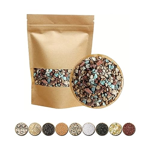 SEDLAV Natural Raw Red Stones for Decoration - Bonsai, Cactus, Succulents – Pebbles as Potting Soil Add-in for Indoor Plants, Carnivorous Soil Mix