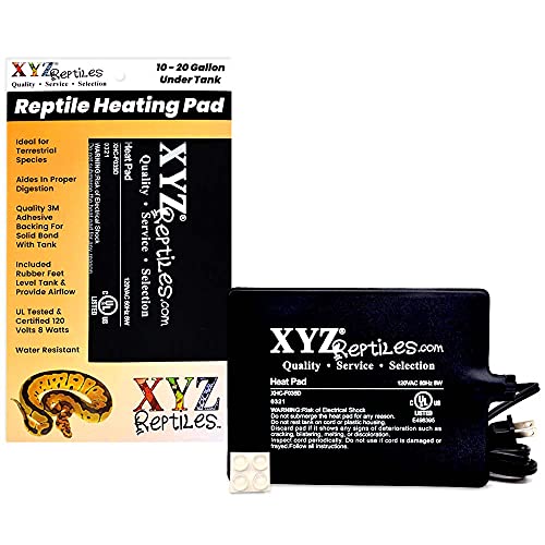XYZReptiles New Reptile Heating Pad Terrarium Heat Mat Under Tank Heater (Small) - size: Small