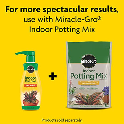 Miracle-Gro Indoor Plant Food, Liquid Plant Food for Houseplants, Snake Plants, Peace Lilies, Flowers, Vegetables, Herbs and More, 8 oz. - size: 1 Pack
