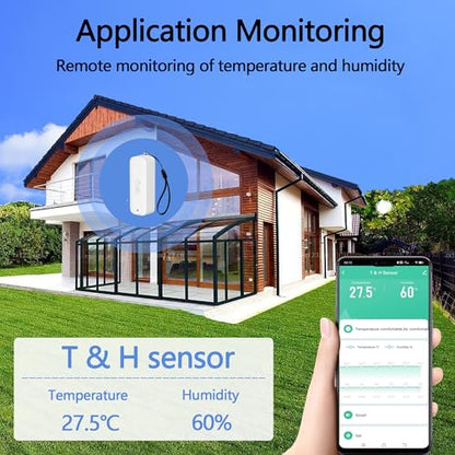 WiFi Hygrometer Thermometer Sensor, Wireless Smart Temperature Humidity Monitor with Remote App Notification Alert, for Home, Greenhouse White (4pack) - color: 4pack