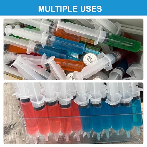 50Pack 60ml Syringe for Liquid - Large Plastic Syringes Without Needle for Food Thick Liquids and Irrigation Water, Lip Gloss Filling, Feeding Dogs Meds, Measuring ( 50 Pack 60 ml / cc )