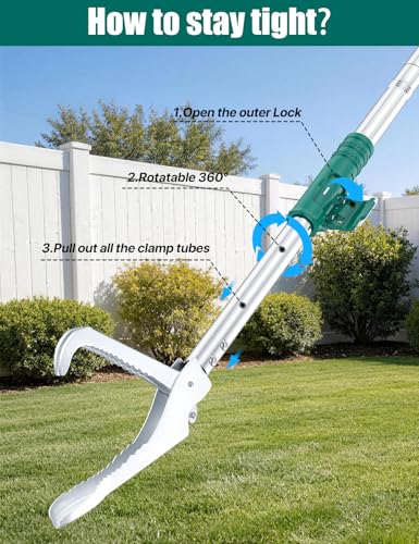 69" Snake Grabber,Heavy Duty Professional Snake Tongs for Rattlesnake Reptile,Extend Long Keep Safe Snake Catcher for Outdoor, Garden