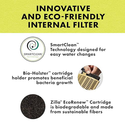 Zilla Aquatic Reptile Internal Filter with SmartClean Technology, for Turtles and Aquatic Reptiles, Medium