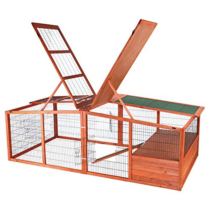 Outdoor Run with Mesh Cover (XL) - size: 94.0"L x 46.0"W x 31.0"H