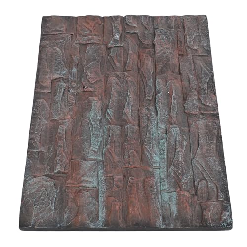 CDQL Aquarium Terrarium Background, Multipurpose 3D Reptile Background, Foam Aquarium Decor Backgrounds, Easy to Assemble for Reptiles Lizard Fish Frog (E) - size: E