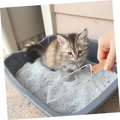 Toyvian Cat Litter Scoop with Handle Non Stick Poop Shovel for Easy Cleaning for Cat Litter and Reptile Waste Practical Pet Tool