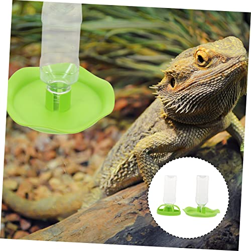 2sets Lizard Water and Food Basins Plastic Tortoise Water Feeders for Small Reptiles for Lizards Turtles and Other Crawling Pets