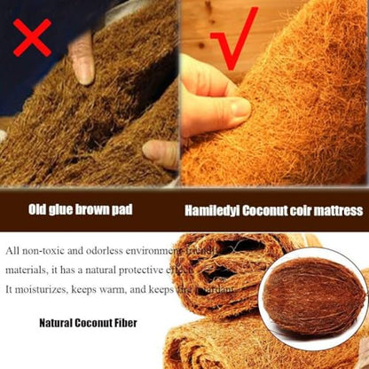 Hamiledyi Reptile Carpet 157" L x 16" W Natural Coconut Fiber Tortoise Carpet Mat for Pet Terrarium Liner Reptile Supplies for Lizard Snake Chameleon Turtle Bedding Bunny Rabbit Mat - size: 1 Pack/157 x 16 Inch