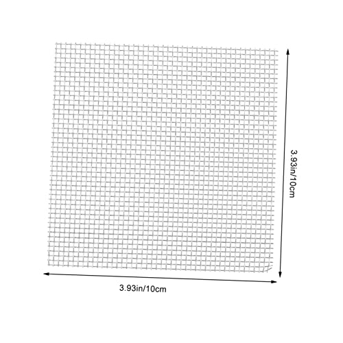 DECHOUS 10pcs Stainless Steel Aquarium Plant Mesh Grass Decor Net Fish Tank Accessory Rustproof Fish Tank Plant Holder