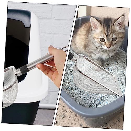 BESPORTBLE Metal Cat Litter Scoop Reptile Litter Shovel Comfortable Handle Deep Sifting Design for Easy Waste Cleanup Terrariums
