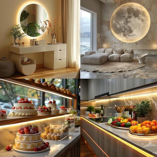 USB COB LED Strip Lights, 4000K Neutral White, 5V 3.28ft 320 LEDs, Flexible Light Strip with Button Control, USB Powered for TV Backlight, Bedroom, Kitchen, Under Cabinet, DIY Lighting - color: Neutral light (4000K), size: 3.28FT