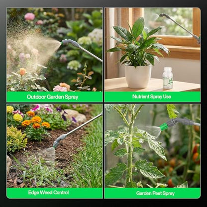 VIVOSUN 1.8 Gal/7L Pump Sprayer, Garden Water Sprayer for Plants, Weeds & Lawn Care, with 3 Nozzles, 50'' Long Hose & Pressure Relief Valve - size: 1.8 gal